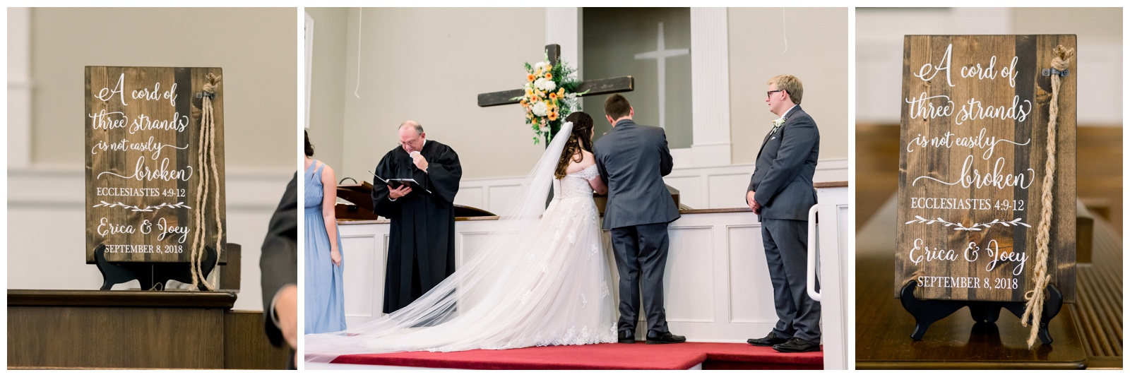 bride and groom tying a cord of three strands, atlanta ga wedding photographer