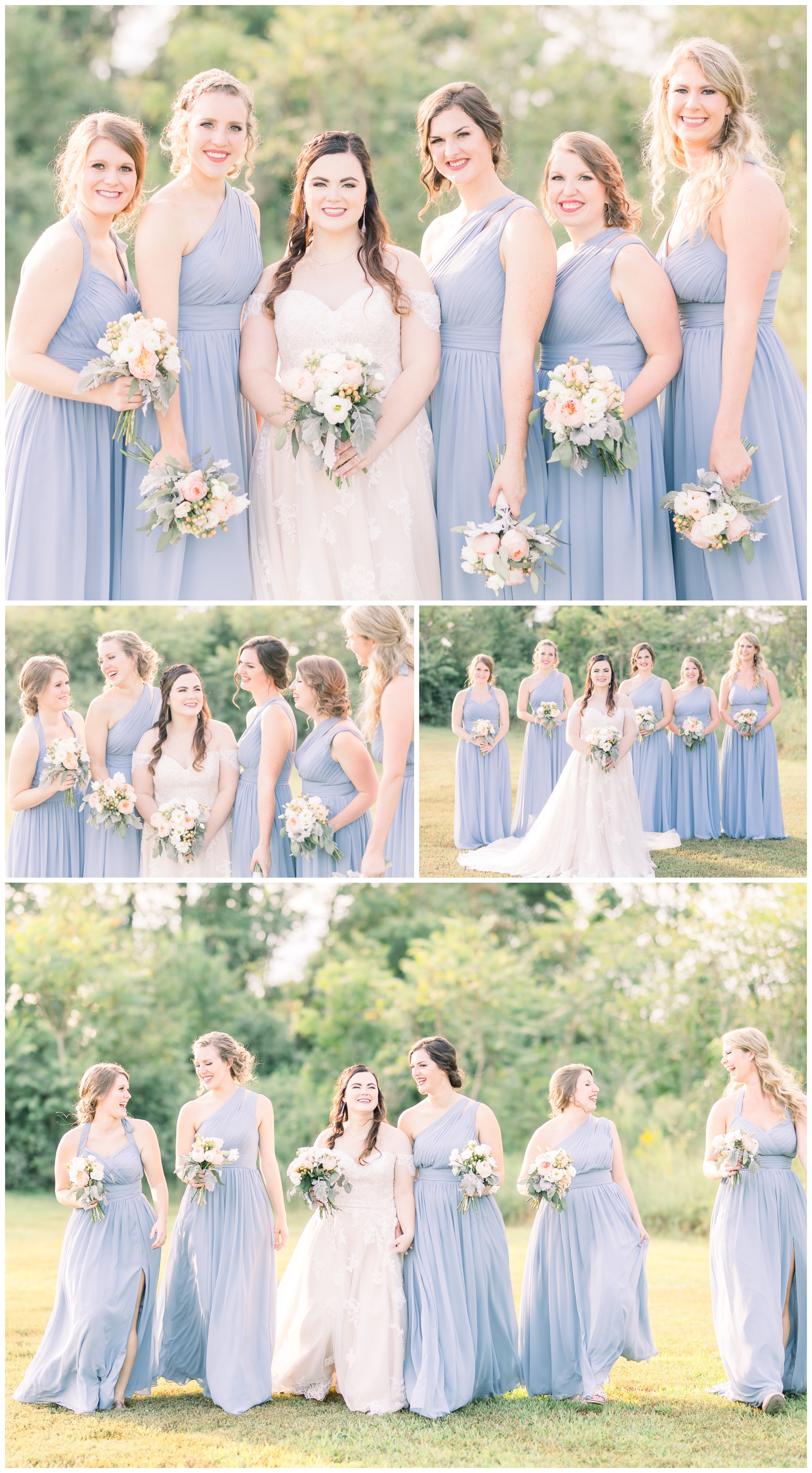 bride with bridesmaids formal photos, atlanta ga wedding photographer
